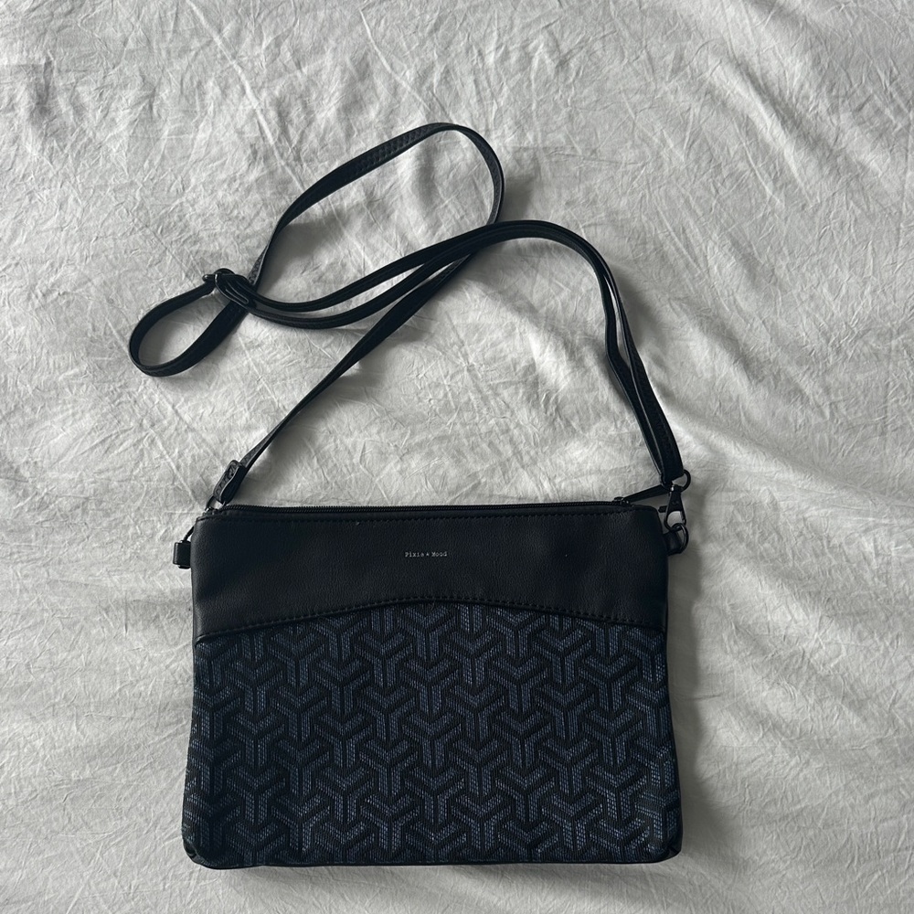 Pixie Mood Black and Blue Patterned Bag